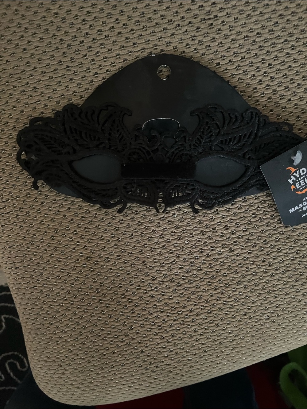 Black lace masquerade mask from Hyde & Eek!